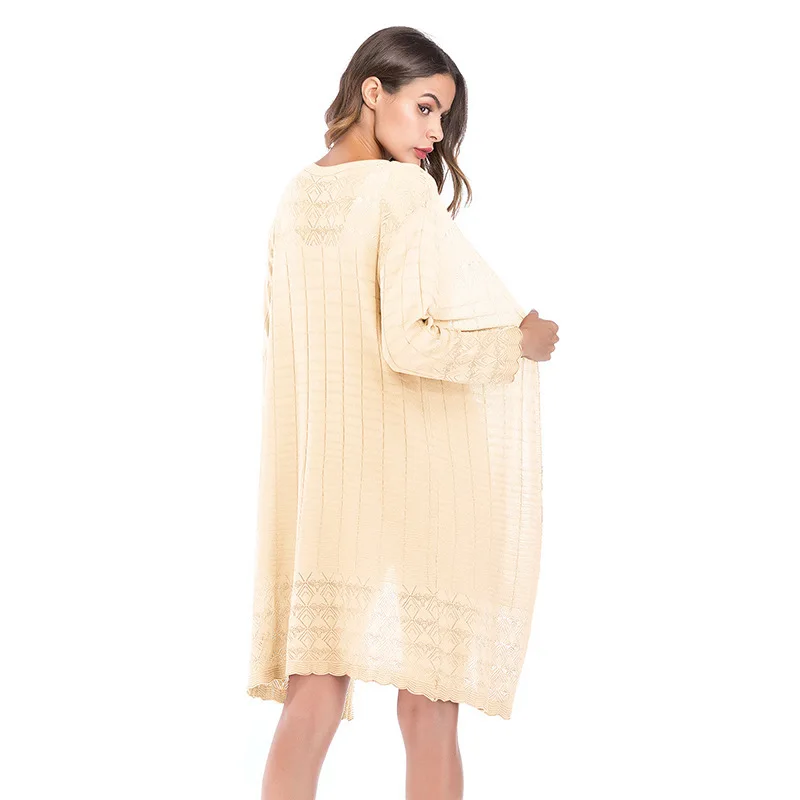 Casual Long Cardigan Women Clothes 2018 Autumn Lady Sleeve Knitted Sweater Top Femme Ponchos Y Capas Mujer Casaco Feminino |