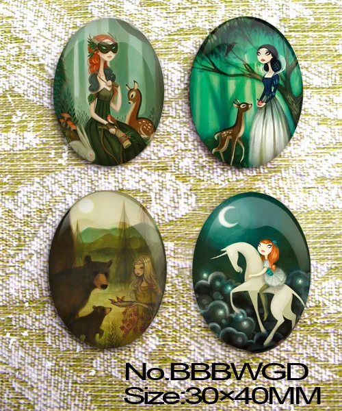 TOAOB 4 шт. огромный странного глаз для девочек Овальный Стекло 40x30 мм кабошон