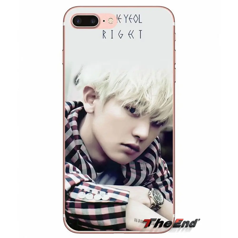 Для iPhone X 4 4S 5 5S 5C SE 6 6S 7 8 Plus Samsung Galaxy J1 J3 J5 J7 A3 A5 2016 2017 Park Chanyeol EXO Star прозрачный ТПУ