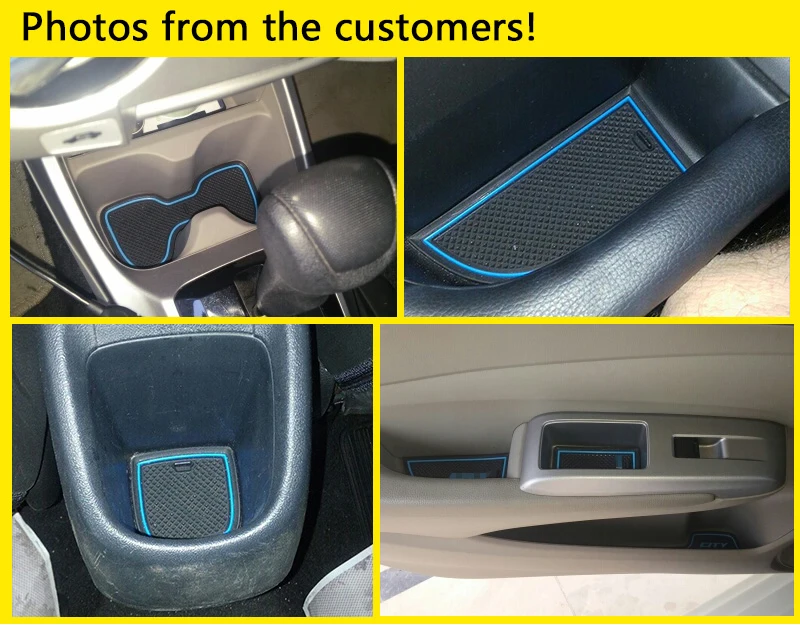 Для Honda City 2008-2014 противоскользящая резиновая чашка подушка дверной паз коврик 2009
