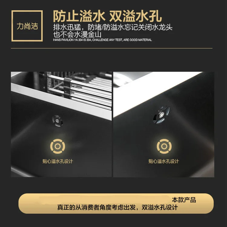 Kingbox ручной желоб для воды из нержавеющей стали двойной кухонные раковины xiancai nano