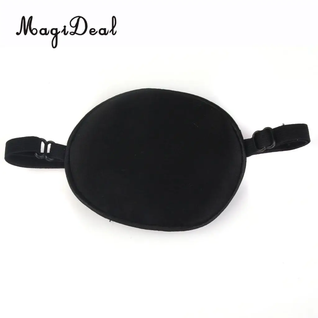 Adult Black MagiDeal Дети/взрослый Шелковый сменный Регулируемый глаз патч тени для век Хэллоуин Вечеринка нарядное платье Косплей Костюм подарки - Цвет: Adult Black