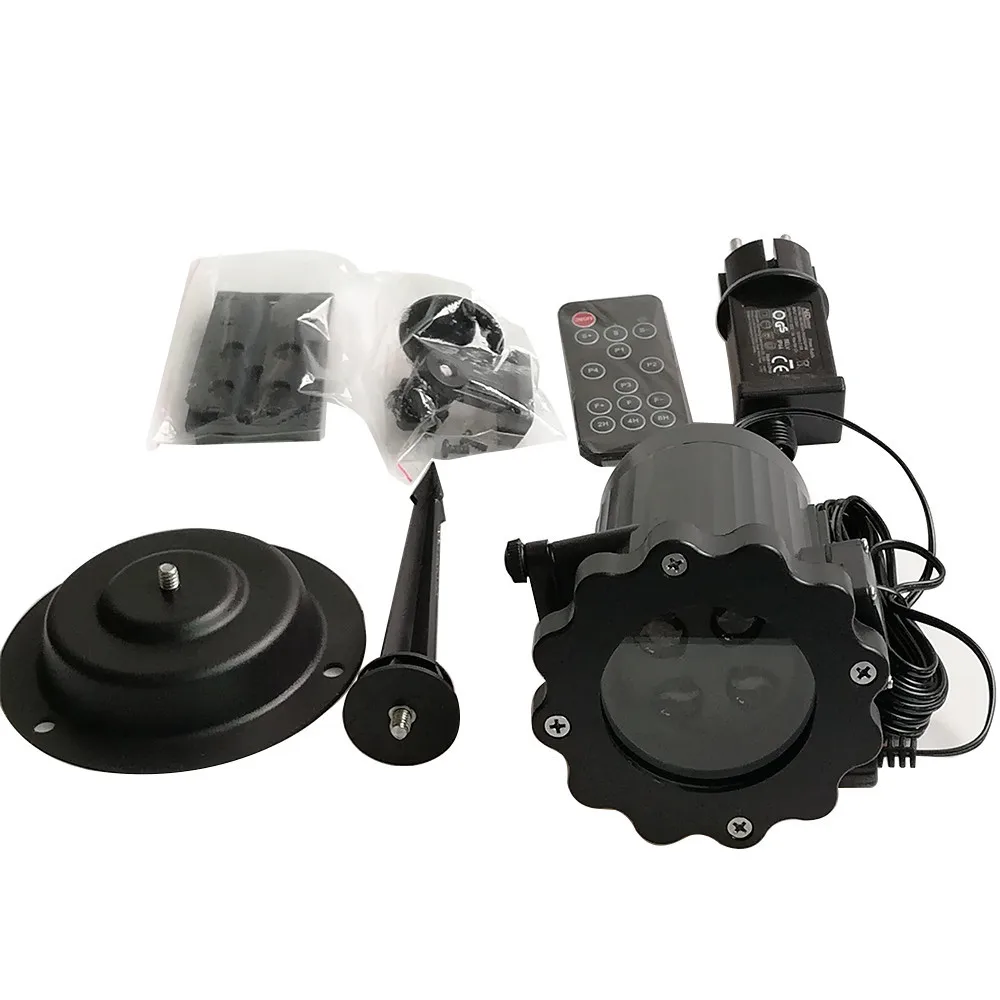 Animated LED Projector Light with 4 Different Slides Outdoor/Decking & Patio Lighting Remote Control for Garden Xmas | Лампы и