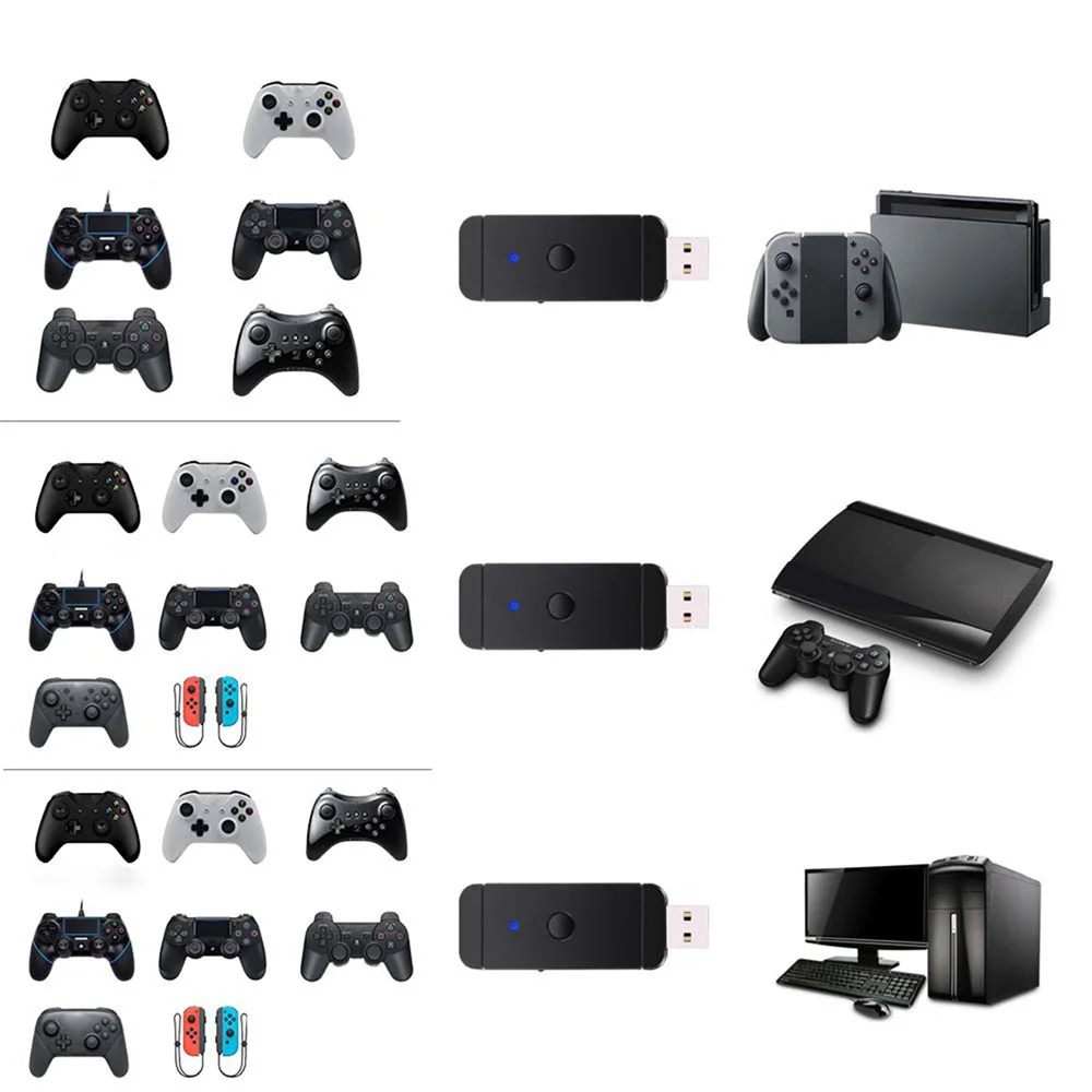 Проводной разъем для контроллера Xbox One/Xbox One 360/PS4/PS3 bluetooth адаптер S/Nintendo Switch на
