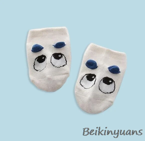 Blue eyes Весной и летом и Летний хлопок мультфильм Нескользящие Детские носки носки-башмачки Нескользящие клей пола Детские носочки - Цвет: Blue eyes