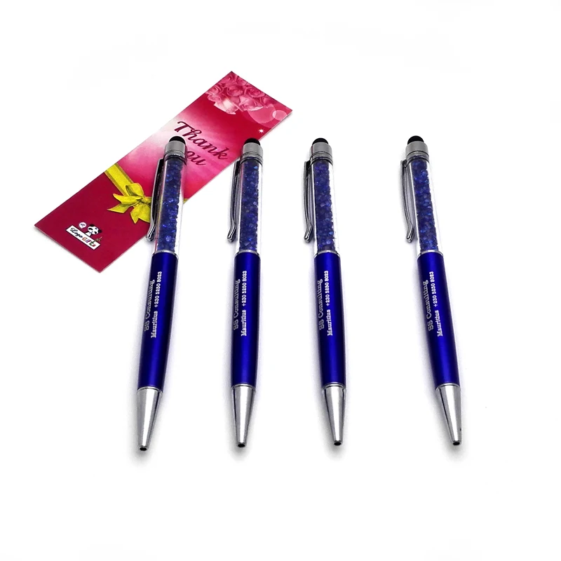 100pcs/lot smart phone screen touch diamond pen laser engraved with your logo customize wedding favors | Компьютеры и офис
