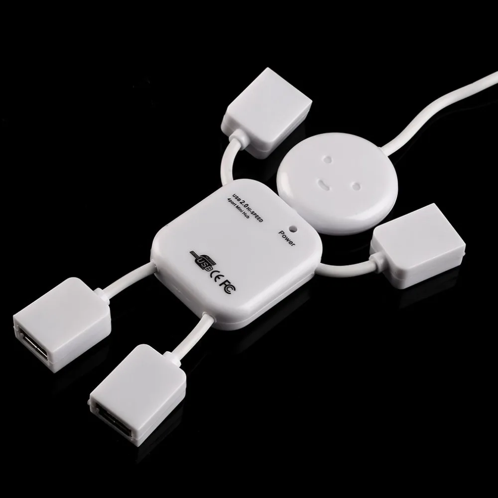 4 портовый высокоскоростной usb хаб 480 Мбит/с USB 2 0 мульти концентратор разветвитель