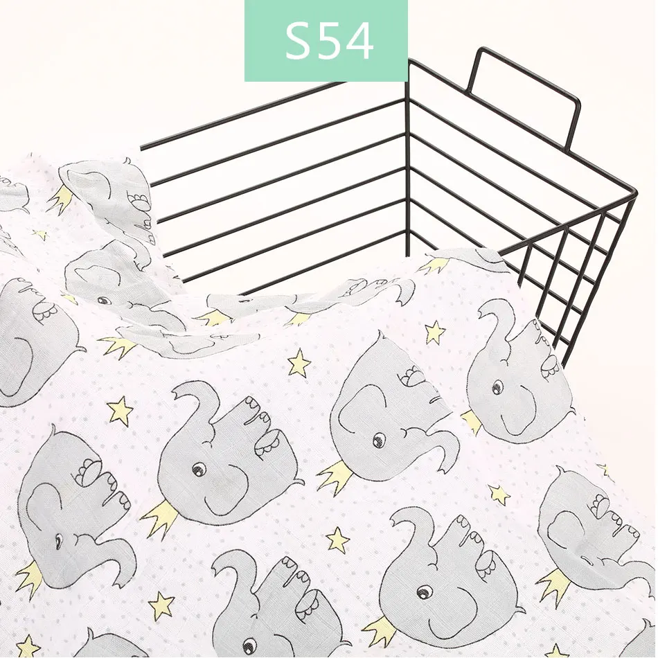 S54 Elinfant, 1 шт., муслин, хлопок, детские пеленки, мягкие одеяла для новорожденных, для ванной, марля, для младенцев, накидка для сна, чехол для коляски, игровой коврик - Цвет: S54