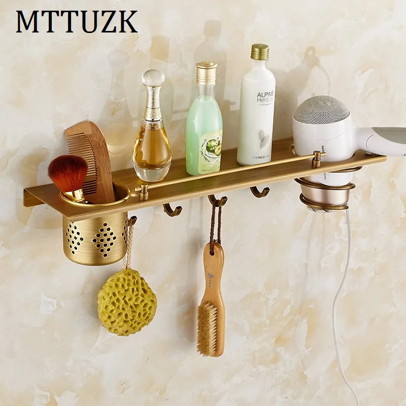 MTTUZK DIY античные латунные полки для ванной комнаты многофункциональная сушилка