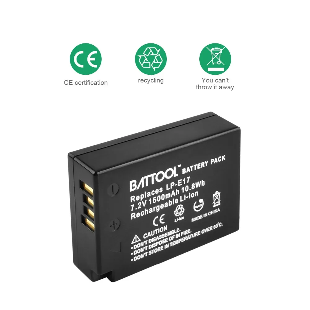 Batcool для Canon 1500mAh 7 2 V LP-E17 LPE17 LP E17 батарея + LCD двойное зарядное устройство EOS M3 M5 750D 760D