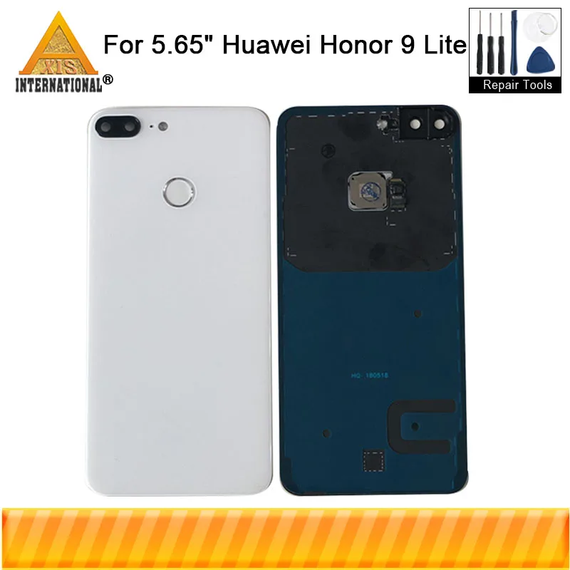 Axisinternational для 5,6" huawei Honor 9 Lite Honor 9 Youth 3D стекло задняя крышка батареи Корпус чехол отпечаток пальца