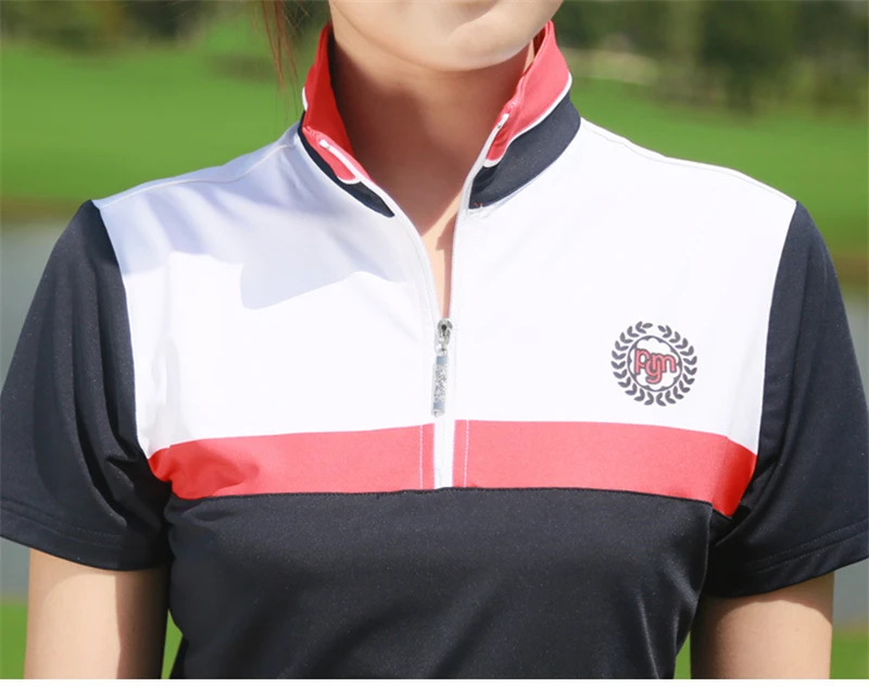 Pgm Golf рубашка женская летняя футболка с коротким рукавом для девочек Гольф одежда