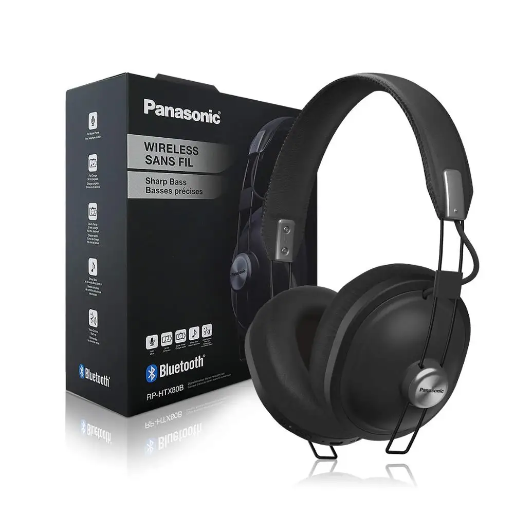 

Panasonic RP-HTX80B headphone wireless bluetooth 40mm dynamic drivers Classic version