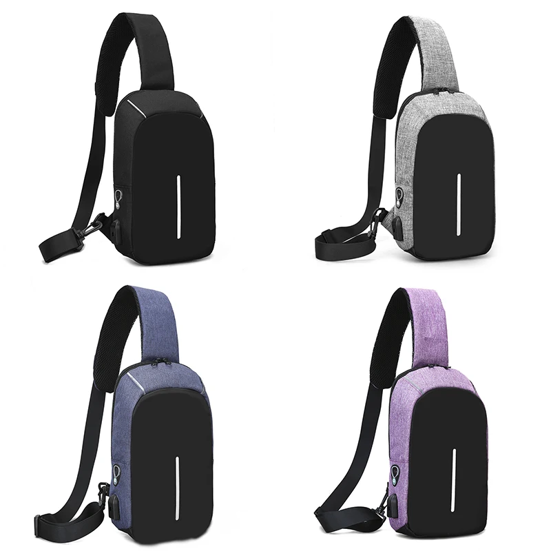 Мужская Дорожная сумка-слинг с USB-зарядкой и плечевым ремнём | Багаж сумки