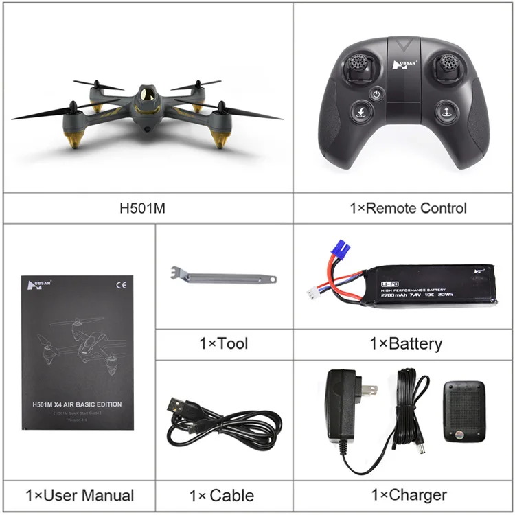 Лидер продаж оригинальный Hubsan H501M X4 бесщеточный GPS с HD камерой 720P Waypoint WiFi FPV