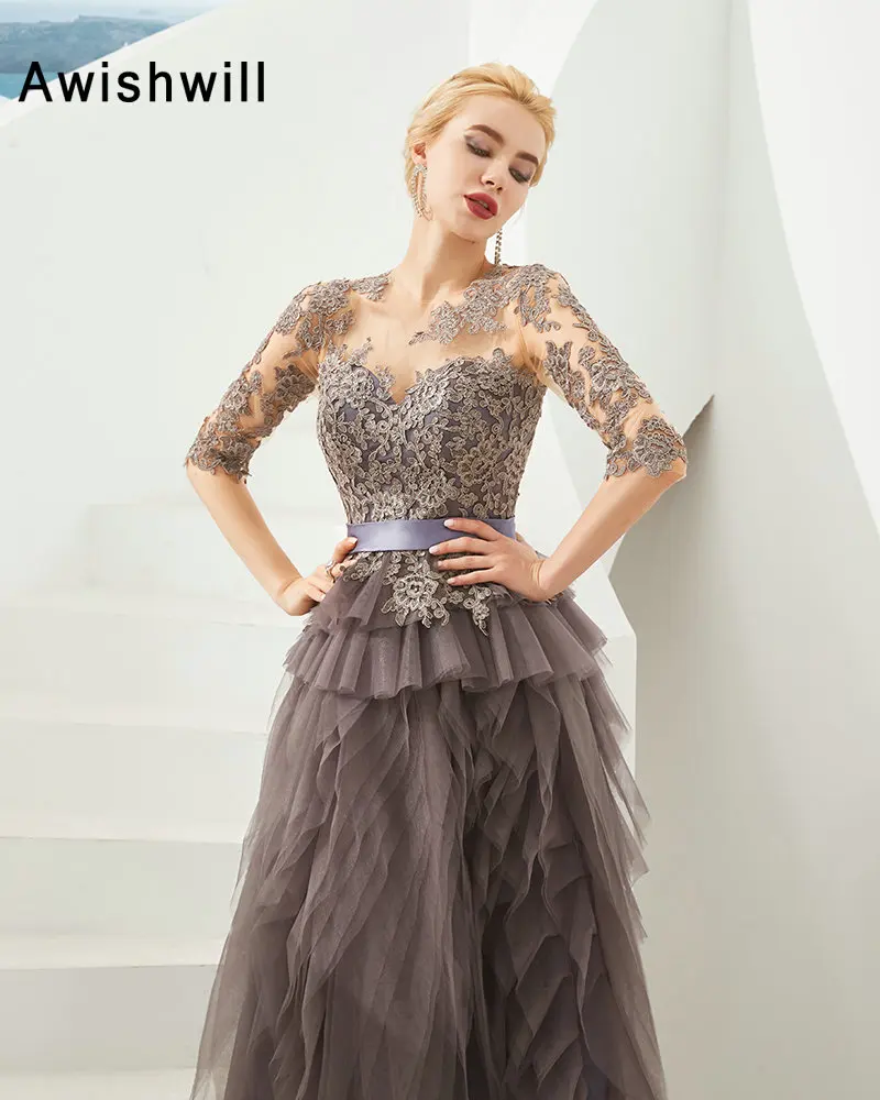 2020 Vestidos de Fiesta Noche элегантное женское длинное формальное платье с рукавами 3/4