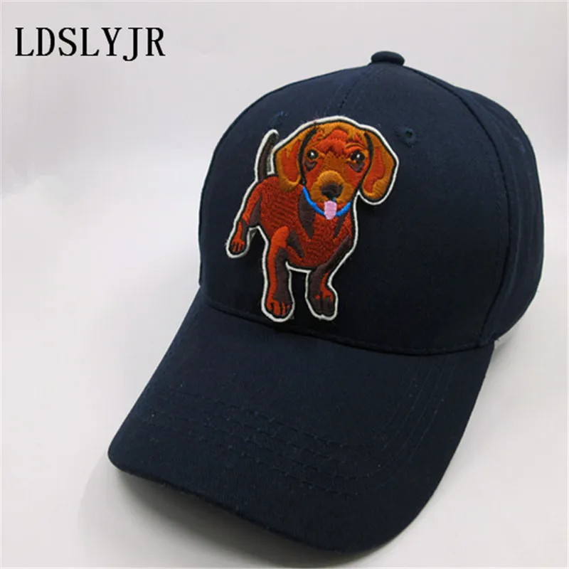 Ldslyjr хлопок коричневая собака Вышивка Регулируемая Бейсбол Cap Мальчики Девочки Hat