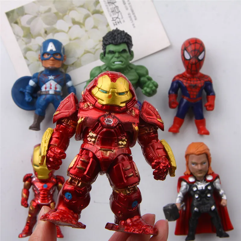 6 шт./лот marvel legends Аниме фигурки магниты на холодильник отличное качество аниме