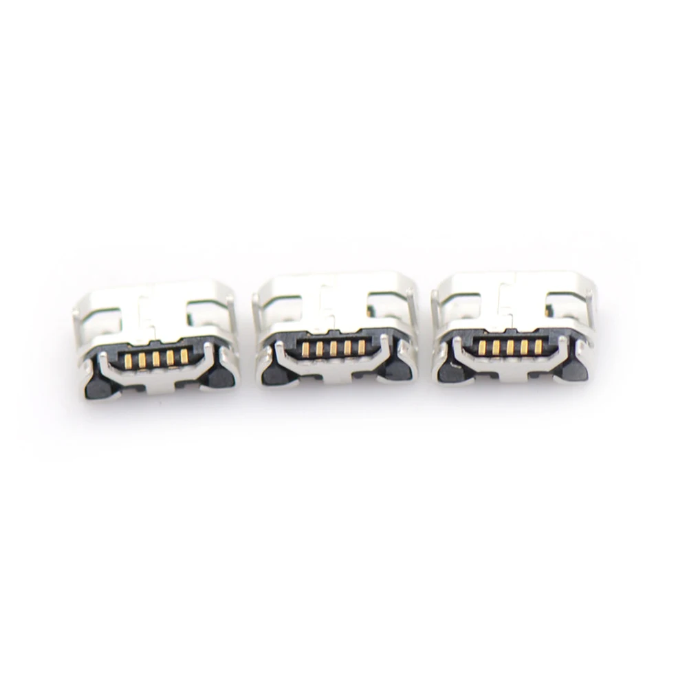 10PCSB гнездо 4 ноги 5Pin Micro USB тип данных SMT SMD разъем DIP пайки Разъем плоский