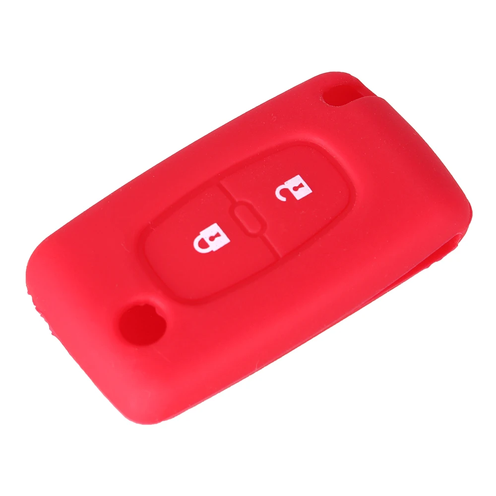 Dandkey 10 шт./лот силиконовый чехол для Peugeot 208 207 3008 308 RCZ 508 408 2008 407 307 206 2 Пуговицы