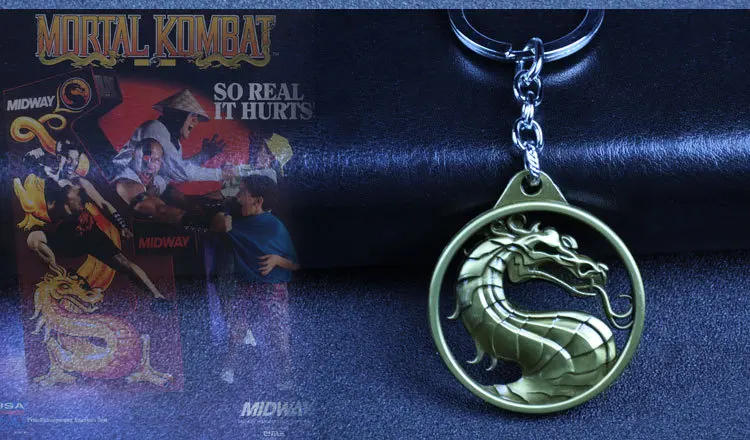 Брелок в виде дракона, Горячая игра, Mortal Kombat, брелок для ключей, металлический держатель для ключей в подарок, chaviro, брелок, ювелирное изделие для автомобилей