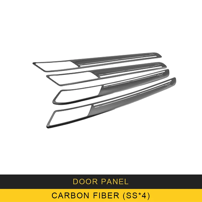 For Volkswagen Golf 7 Golf 7.5 Car Styling Door Gate Panel Cover Trim Frame Sticker Interior Accessories - Color Name: Carbon fiber X4