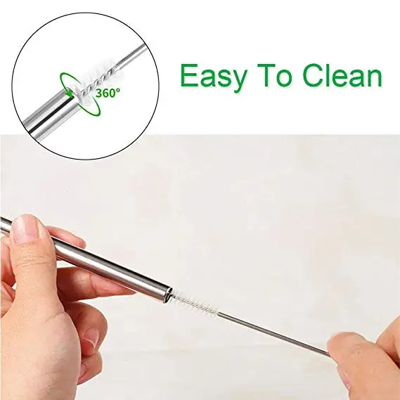 Портативная телескопическая соломенная солома из нержавеющей стали для