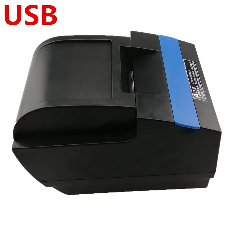 USB 58 мм термальный маленький билетный чековый принтер автоматический принтер для резки бумаги USB LAN Bluetooth принтер - Цвет: USB