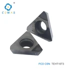 TEHT1204 TEHT 1204 PCD алмазная вставка фрезерные Вставки резцы для токарного станка резак инструмент для ЧПУ режущие инструменты лезвие