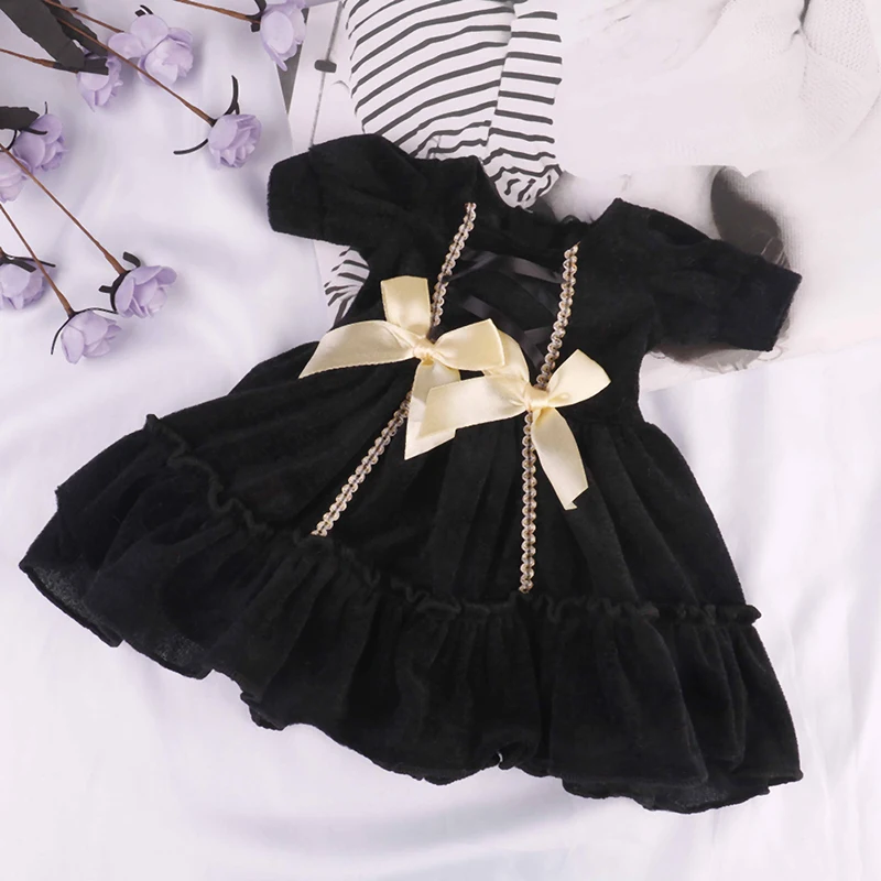 

1PCS Doll Clothes Fashion Handmade Princess Dress For 18 Inch Dolls Girl Doll Clothes And Accessories Red Black Color