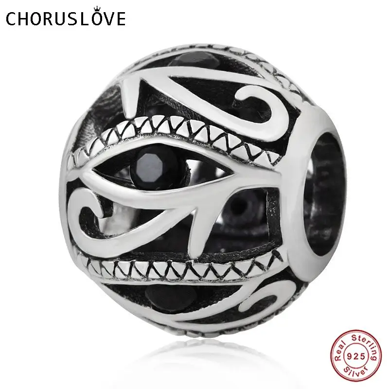 Choruslove Antique 925 Sterling Silver Special Skull Beads fit Pandora Charm Original Bracelet Halloween Gifts