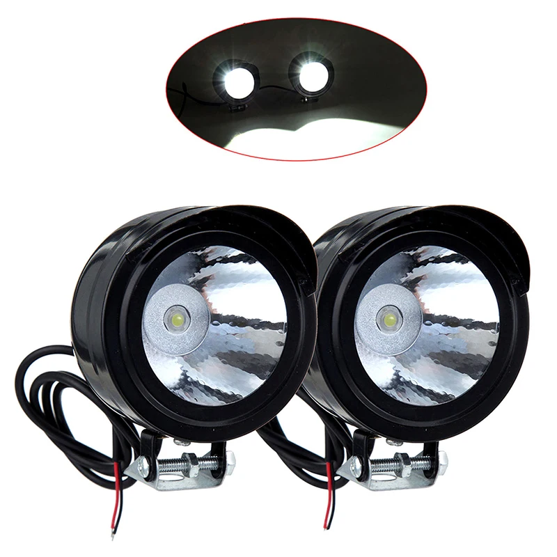 1 шт 3W 12 V-80 V фара мотоцикла светодиодный спереди из металла противотуманные лампы фары дальнего света фары Moto огни