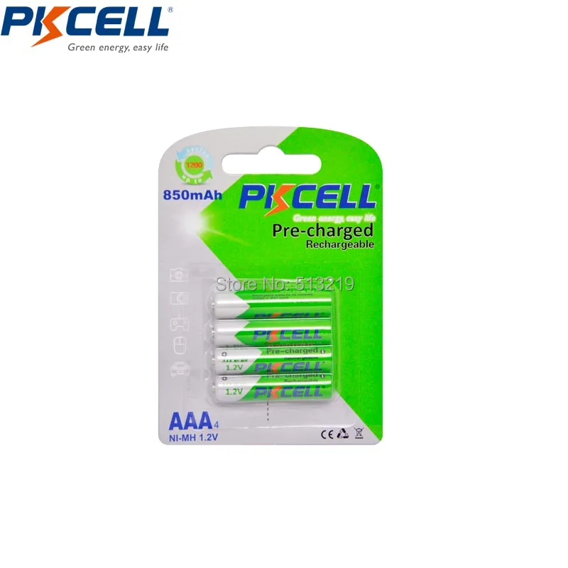 Аккумуляторная батарея PKCELL AAA 20 шт./5 карт 850 мА/ч 1 2 В Ni MH предварительно Заряженная
