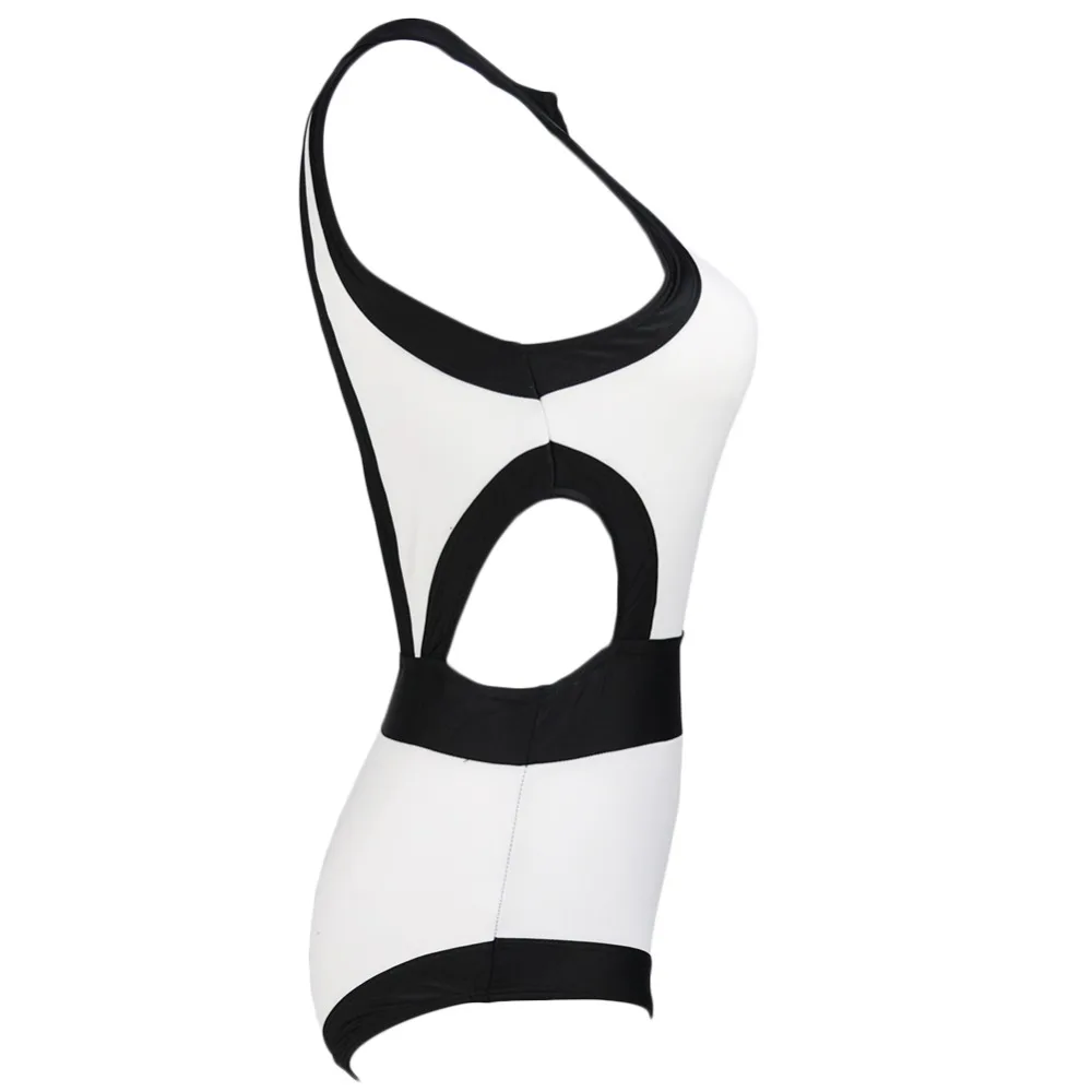 Лидер продаж 2019 г. пикантные Одна деталь купальный костюм черный и белый Плавание