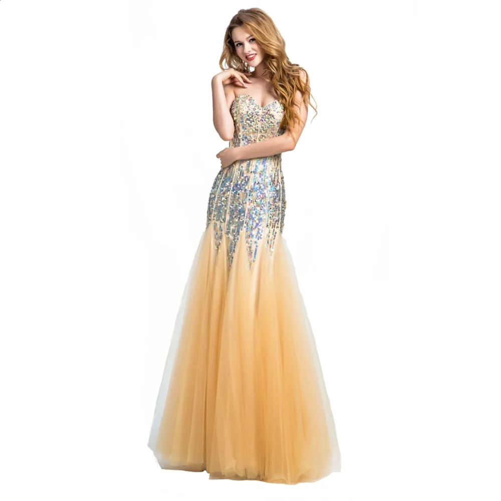 Re14 арт-ню русалки вечернее платье 2016 блестки и кристаллы vestidos феста халат де