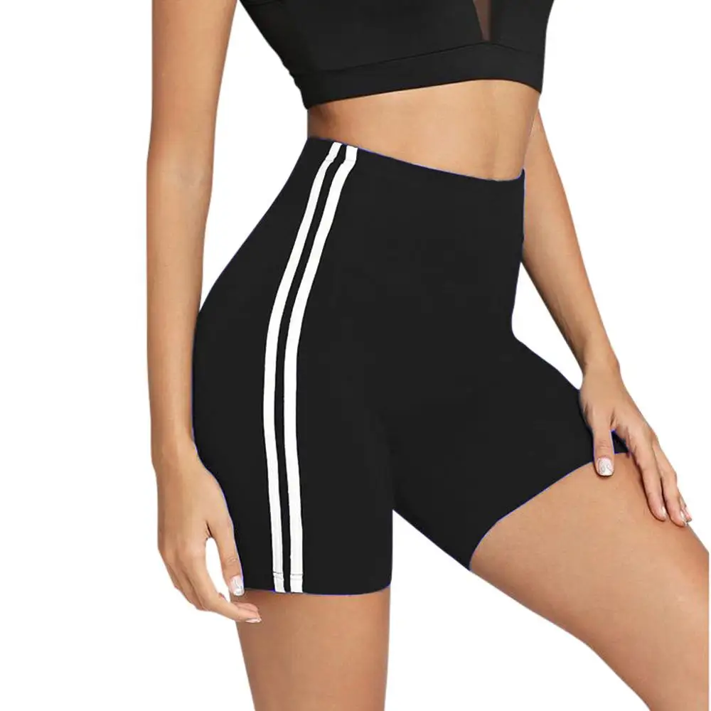 Uwardrobe, полосатые шорты для велоспорта, спортивные шорты, женская одежда для активного отдыха, обтягивающие байкерские шорты,, летние повседневные шорты для фитнеса, ED