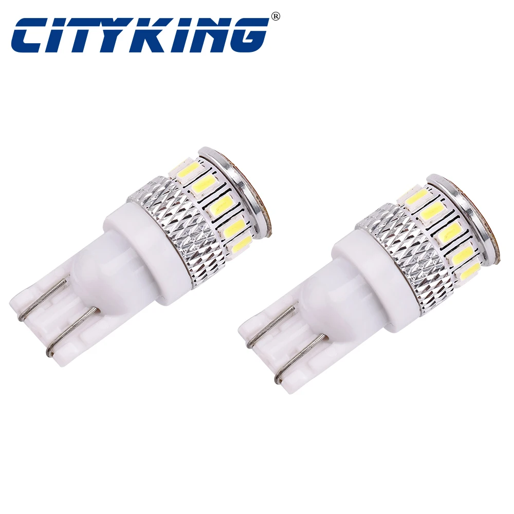 2 шт. Автомобильная сигнальная лампа T10 Led 18smd 3014 Светодиодная автомобильная W5W 194 168