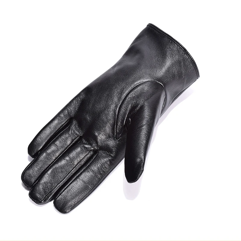 Женские перчатки из натуральной кожи тонкие весна осень варежки меховые женские