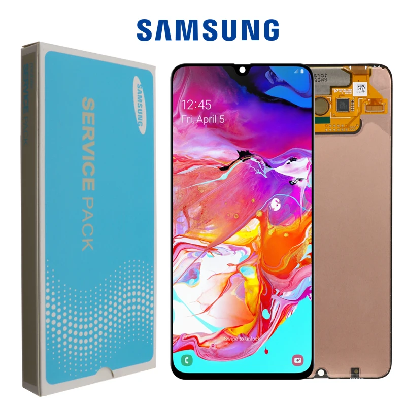 6,7 ''Супер AMOLED lcd дисплей для samsung Galaxy A70 lcd A705 A705F SM-A705MN дисплей кодирующий преобразователь сенсорного экрана в сборе
