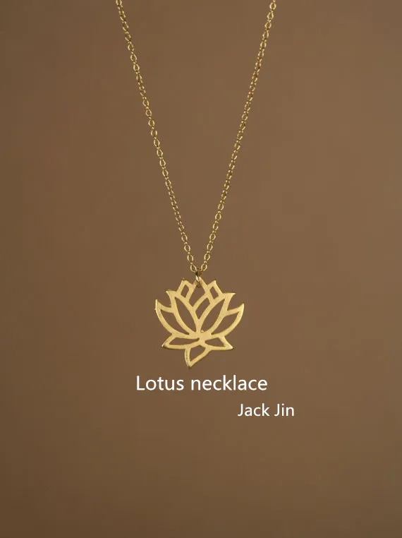 Новое Трендовое Золотое и серебряное ожерелье с подвеской в виде лотоса I Heart Lotus
