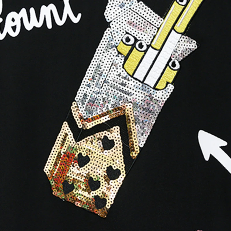 Летний Новый Модный чехол-футболка с блестками и v-образным вырезом в европейском