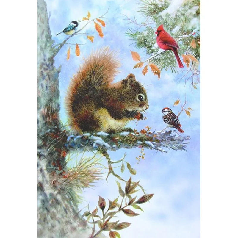 Набор для алмазной вышивки белка и птица 3D-картина из квадратных/круглых страз 5D