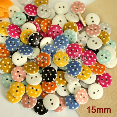 50 шт./лот Размер: 15 мм Новый горошек Деревянный альбомов ручной работы по технике