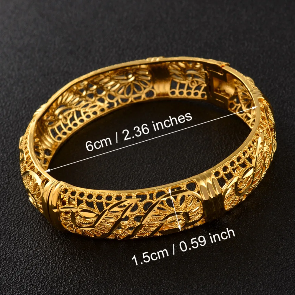 African Middle East Arab Gold Color Bride Bangle Bracelet for Women Good Jewelry Gifts #J0997 | Украшения и аксессуары