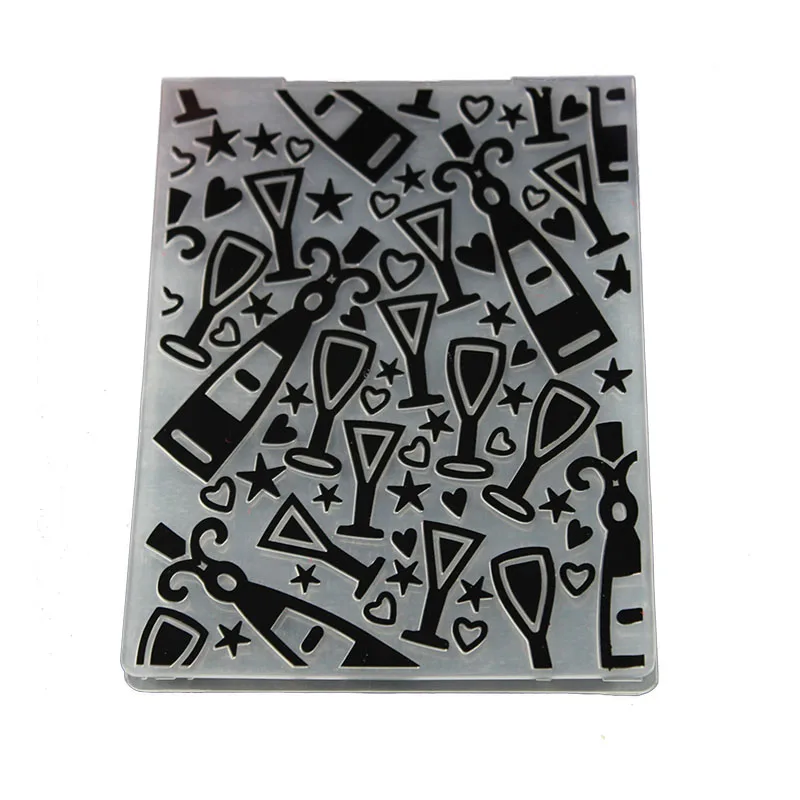 DIY Скрапбукинг чашка бутылки тиснение файл шаблоны фото карты делая пластиковый