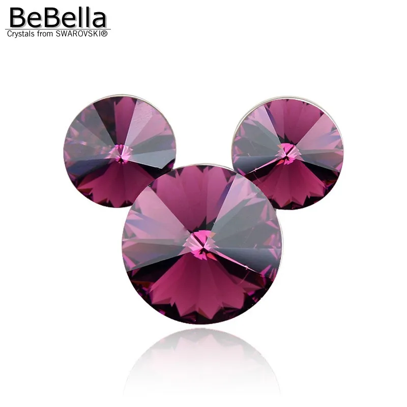 BeBella брошь с кристаллами в виде мышки заколки из кристаллов Swarovski модная