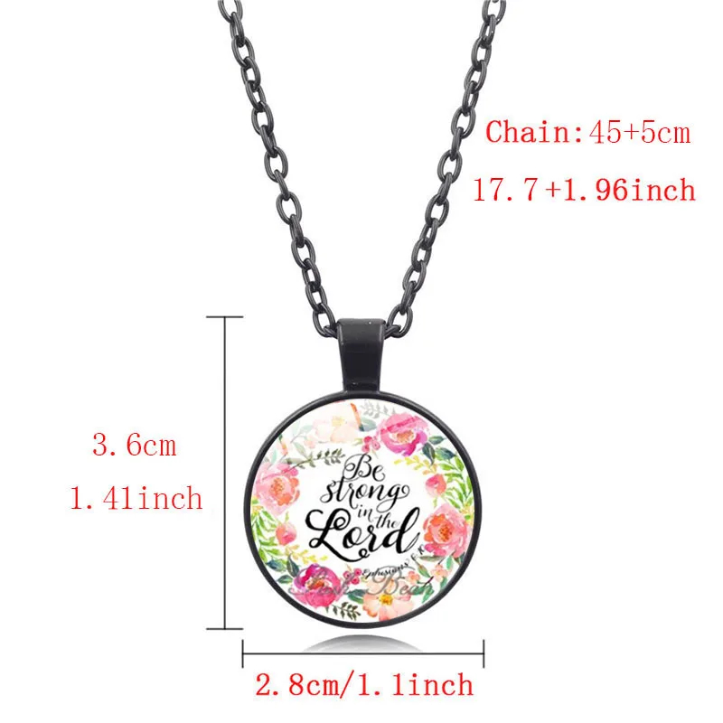 Стих из Христианской Библии подвеска на ожерелье с цитатой Писания украшенный