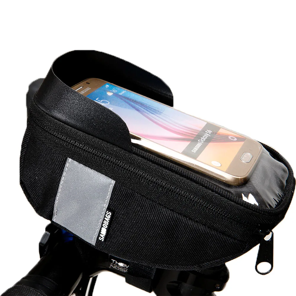 Handlebar bag112003 Roswheel Sahoo 112003 велосипедная трубка на руль, сумка для мобильного телефона, чехол-держатель, чехол для телефона 6,5 дюйма - Цвет: Handlebar bag112003