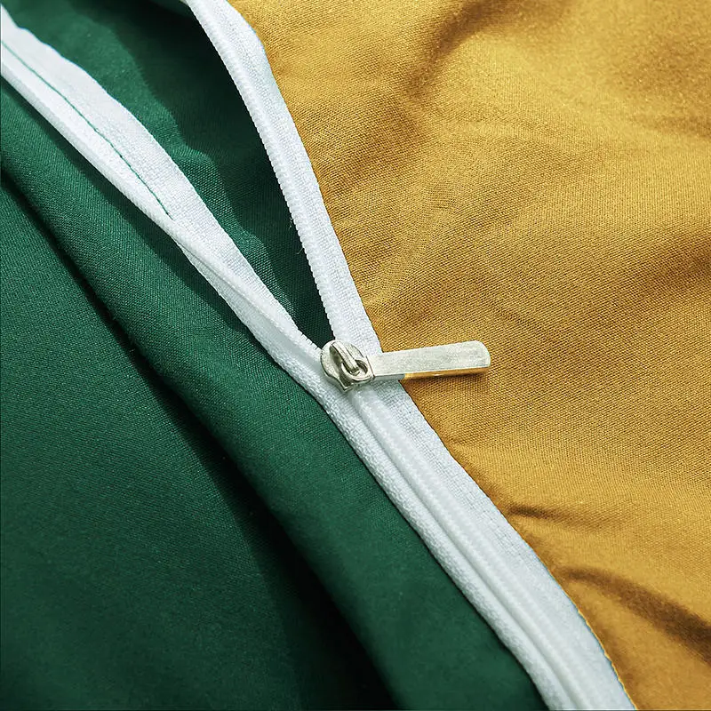 Зеленый и желтый Комплект постельного белья простыня для односпальной кровати