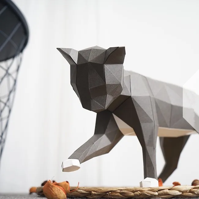 Прекрасный кот бумага 3D DIY материал ручной работы творческий домашний стол Декор реквизит#1156 ручной работы милые геометрические бумажные фигурки